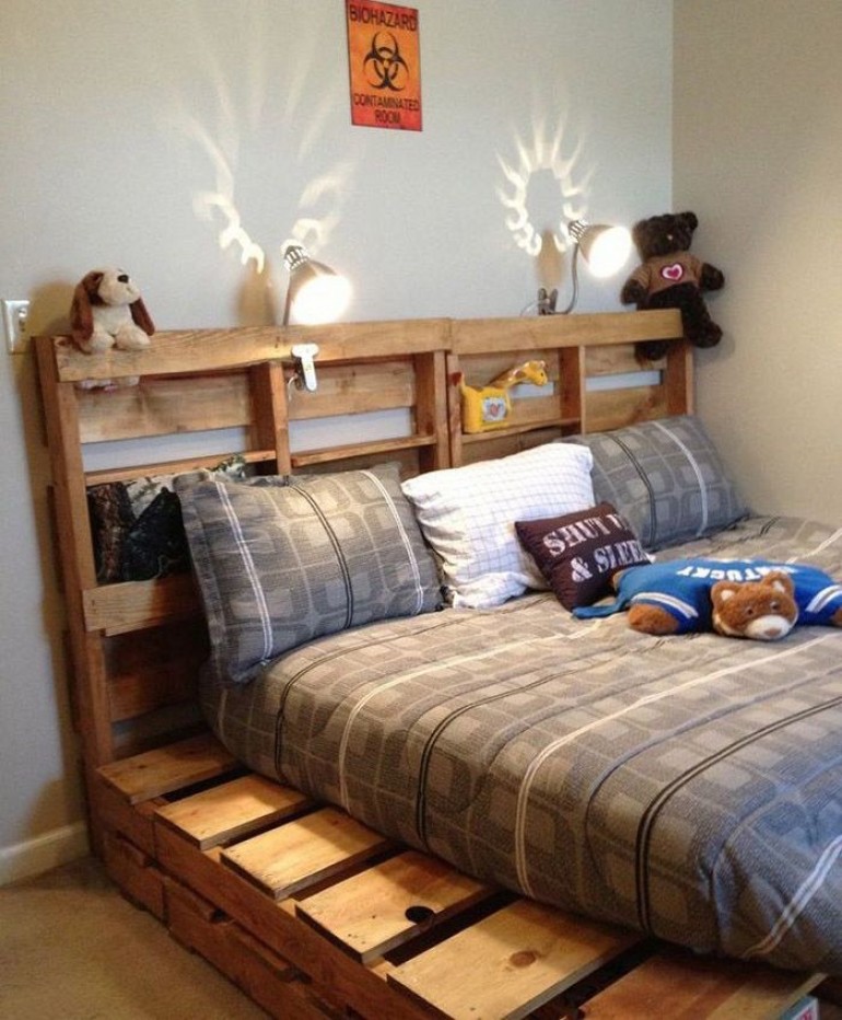 Camas hechas con madera de pallets